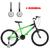 Bicicleta Com Rodinha Infantil Aro 20 Masculina Wendy Vbrake Verde, Preto