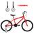 Bicicleta Com Rodinha Infantil Aro 20 Masculina Wendy Vbrake Vermelho