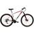 Bicicleta em Alumínio Aro 29 21v Marchas Shimano Freio Disco Suspensão com Trava - Xnova Branco, Vermelho