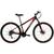 Bicicleta em Alumínio Aro 29 21v Marchas Shimano Freio Disco Suspensão com Trava - Xnova Preto, Vermelho