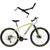 Bicicleta em Alumínio Attus Aro 29 21v Marchas Freio Disco Suspensão com Trava com Suporte de Parede Horizontal - Xnova Branco, Amarelo