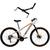 Bicicleta em Alumínio Attus Aro 29 21v Marchas Freio Disco Suspensão com Trava com Suporte de Parede Horizontal - Xnova Branco, Laranja