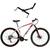 Bicicleta em Alumínio Attus Aro 29 21v Marchas Freio Disco Suspensão com Trava com Suporte de Parede Horizontal - Xnova Branco, Vermelho