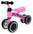 Bicicleta Equilibrio 4 Rodas Sem Pedal Bike Infantil 24kg Rosa