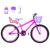 Bicicleta Feminina Aro 24 Aero + Kit Passeio e Cadeirinha Pink, Violeta