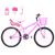 Bicicleta Feminina Aro 24 Aero + Kit Passeio e Cadeirinha Rosa