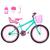 Bicicleta Feminina Aro 24 Aero + Kit Passeio e Cadeirinha Verde água, Pink