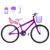 Bicicleta Feminina Aro 24 Aero + Kit Passeio e Cadeirinha Violeta, Lilás
