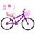 Bicicleta Feminina Aro 24 Aero + Kit Passeio e Cadeirinha Violeta, Rosa