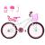 Bicicleta Feminina Aro 24 Aero + Kit Passeio e Cadeirinha Branco, Pink