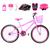 Bicicleta Feminina Aro 24 Aero + Kit Proteção Rosa, Pink