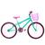 Bicicleta Feminina Aro 24 Alumínio Colorido Freios V-Brake Sem Marcha + Cesta e Descanso Lateral Verde água, Pink