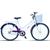 Bicicleta Feminina Aro 26 Tropical Com Cestinha Branco, Violeta