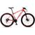 Bicicleta Feminina Aro 29 Drop Rs1 24v Freio Hidráulico Câmbio Shimano Acera Suspensão com Trava Vermelho, Branco