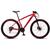 Bicicleta Feminina Aro 29 Drop Rs1 24v Freio Hidráulico Câmbio Shimano Acera Suspensão com Trava Vermelho, Preto
