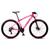 Bicicleta Feminina Aro 29 Dropp Rs1 21v Shimano Tamanho 17 M Suspensão com Trava Rosa, Branco