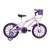 Bicicleta Feminina Free Action MTB Kiss Aro 16 Status Bikes Branco com violeta