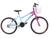 Bicicleta Feminina Infantil Passeio Aro 20 Wendy Com Cesta Azul, Rosa