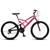Bicicleta GPS Aro 26 Aço 21 Marchas Dupla Suspensão Freio V-Brake Rosa Neon - Colli Bike Rosa neon