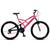 Bicicleta GPS Dupla Suspensão Aro 26 V-brake 21 Marchas Colli Rosa