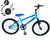 Bicicleta Infantil 5 a 8 anos Aro 20 + Rodinha Lateral  - WOLF BIKE Azul claro