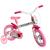Bicicleta Infantil Aro 12 Com Rodinhas Bike Menina Criança Rosa e Branco
