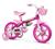 Bicicleta Infantil Aro 12 Flower Com Rodinhas - Nathor Rosa Rosa