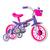 Bicicleta Infantil Aro 12 Freio Tambor 1 Marcha Cestinha Nathor Rosa e roxo