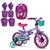 Bicicleta Infantil Aro 12 + Kit proteção para crianças Bicicleta patins Cecizinha
