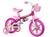 Bicicleta Infantil Aro 12 Nathor Flower - Rosa com Rodinhas Rosa