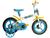Bicicleta Infantil Aro 12 Styll Baby  - Clubinho Salva Vidas Azul e Branco com Rodinhas Azul e Branco
