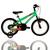 Bicicleta Infantil Aro 16 Athor Baby Boy Masculina C/Rodinha Verde