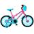 Bicicleta Infantil Aro 16 Colli Aurora Fest Freio V-Brake 1 Marcha Cestinha Rosa