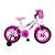 Bicicleta Infantil Aro 16 com Cesta Freio V-Brake Branco, Rosa