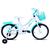 Bicicleta Infantil Aro 16 Forss Hello C/cestinha e Rodinhas Branco, Turquesa