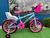 Bicicleta Infantil Aro 16 Gy Bike Com Cestinha e Bagageiro de Boneca Azulbb, Rosa