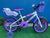 Bicicleta Infantil Aro 16 Gy Bike Com Cestinha e Bagageiro de Boneca Branco, Roxo