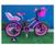 Bicicleta Infantil Aro 16 Gy Bike Com Cestinha e Bagageiro de Boneca Roxo, Rosa