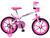 Bicicleta Infantil Aro 16 Track & Bikes Dino Neon Rosa