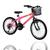 Bicicleta Infantil Aro 20 Athor Charmy 18v Criança C/ Cesto Rosa