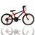 Bicicleta Infantil Aro 20 Athor Evolution Masculina 18v Mtb Vermelho