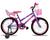 Bicicleta Infantil Aro 20 bicicleta de Feminina menina  com Cadeirinha de Boneca e rodinha Lilás