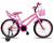 Bicicleta Infantil Aro 20 bicicleta de Feminina menina  com Cadeirinha de Boneca e rodinha Rosa