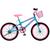 Bicicleta Infantil Aro 20 Colli July Freio V-Brake 1 Marcha Cestinha Azul Champanhe