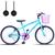Bicicleta Infantil Aro 20 Com Cestinha e Rodinhas Azul claro