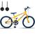 Bicicleta Infantil Aro 20 Com Rodinhas Amarelo