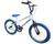 Bicicleta infantil aro 20 CROSS BMX PNEU AZUL - WOLF BIKE Branco