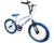 Bicicleta Infantil Aro 20 Cross Bmx - Pneu Azul Wolf Bikes Branco