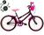 Bicicleta Infantil Aro 20 Feminina Com Cestinha + Rodinha Lateral  - WOLF BIKE Preto