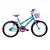 Bicicleta Infantil Aro 20 Feminina - Route Bike - Aro Aero Horus - Cestinha Verde, Água